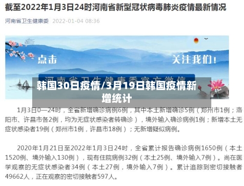 韩国30日疫情/3月19日韩国疫情新增统计-第2张图片