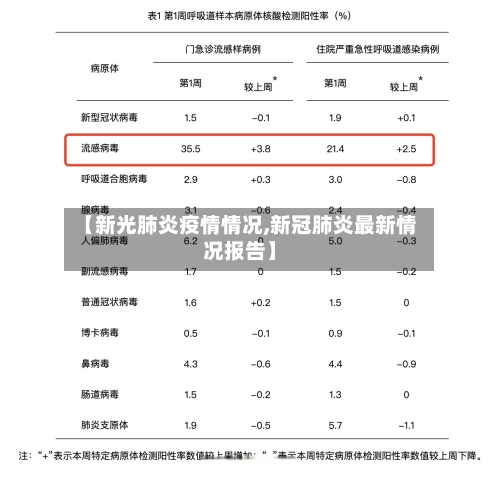 【新光肺炎疫情情况,新冠肺炎最新情况报告】