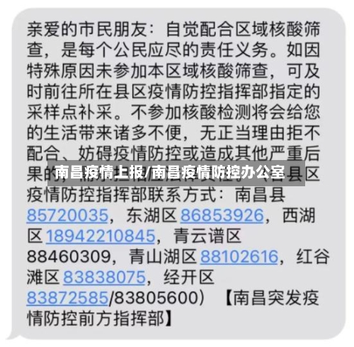 南昌疫情上报/南昌疫情防控办公室
