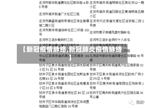 【新冠疫情脉络,新冠肺炎疫情脉络】