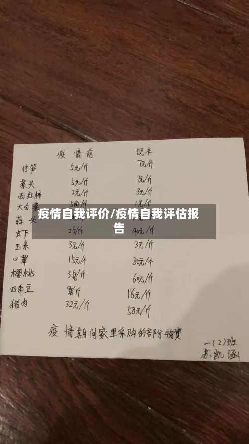 疫情自我评价/疫情自我评估报告-第2张图片