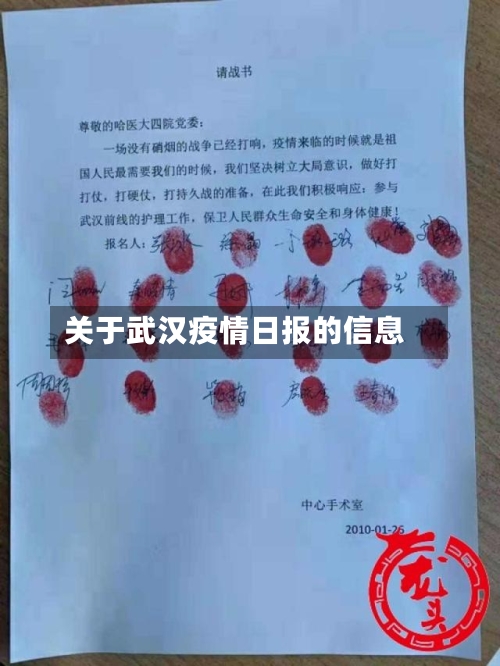 关于武汉疫情日报的信息