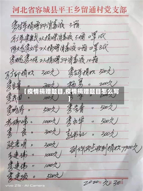 【疫情捐赠题目,疫情捐赠题目怎么写】