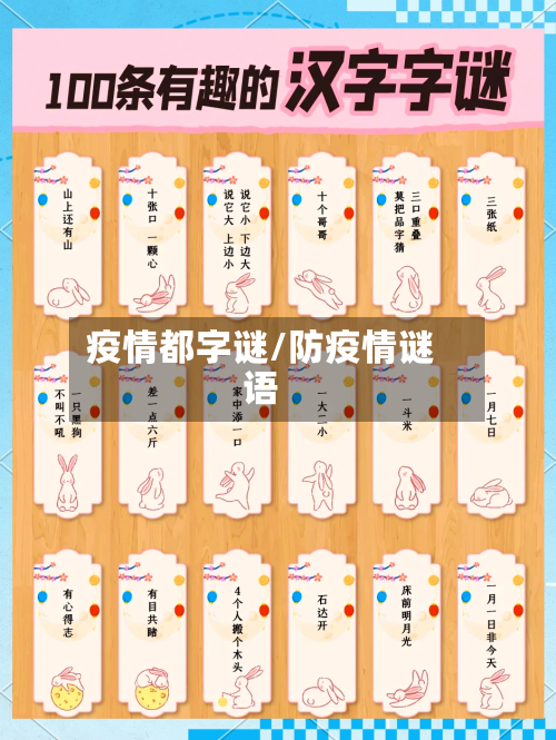 疫情都字谜/防疫情谜语-第2张图片